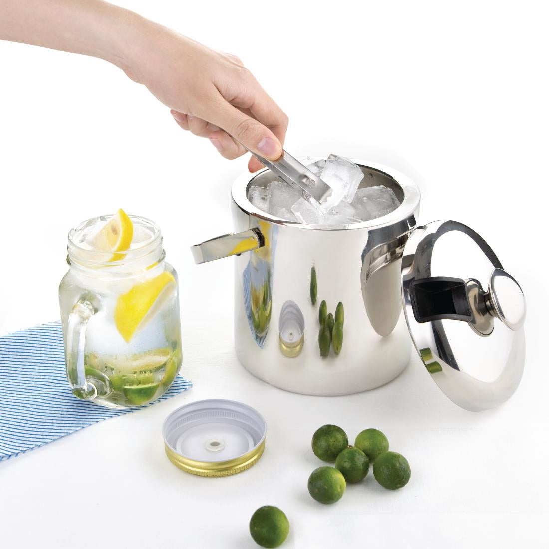 Ice Bucket with Tongs - 1.23Ltr