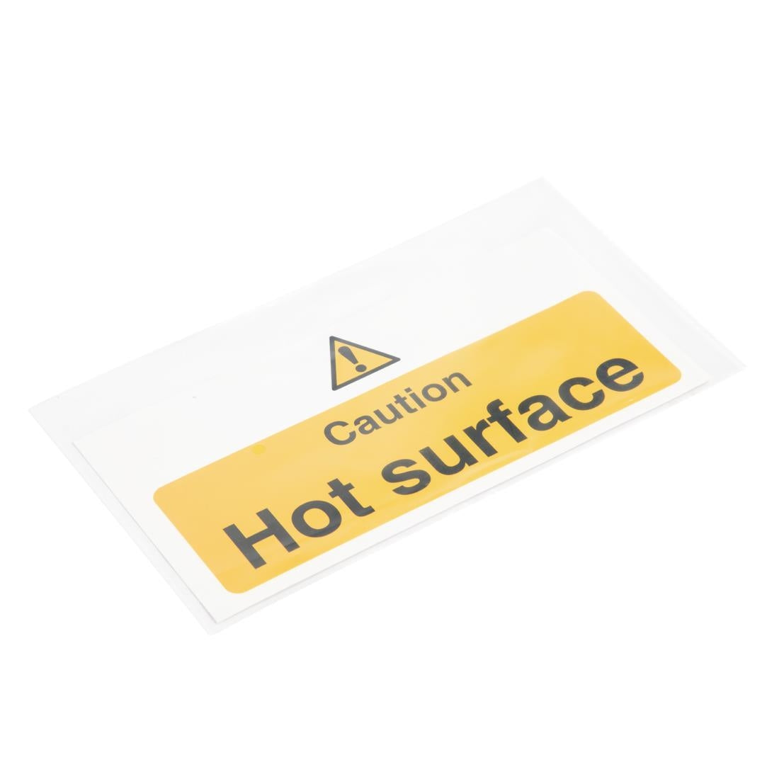 Vogue Caution Hot Surface Sign - Single (Self-Adhesive) - 100x200mm 4x8"