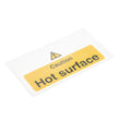 Vogue Caution Hot Surface Sign - Single (Self-Adhesive) - 100x200mm 4x8"