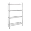 EDLP Vogue Flat Pack 4 Shelf Unit - 915x460x1840mm 36x18x72 1/2"