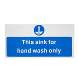 Vogue Hand Wash Only Sign (Self-Adhesive) - 230x90mm 9x3 1/2"