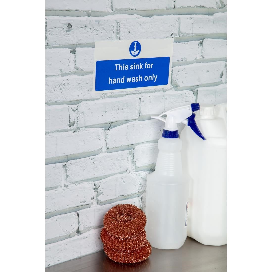 Vogue Hand Wash Only Sign (Self-Adhesive) - 230x90mm 9x3 1/2"