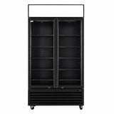 Thermaster Colourbond Upright Beverage Fridge 2 Doors Black - LG-1000BP