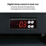 Thermaster Two Sliding Glass Door Colourbond Upright Drink Fridge Black LG-1000SDBP