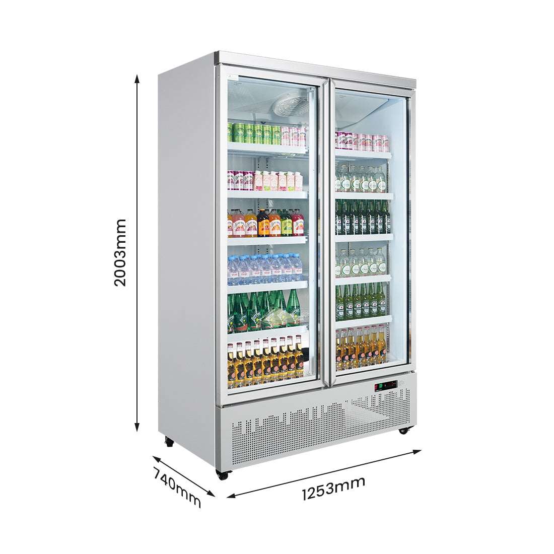 Thermaster Double Door Supermarket Fridge - LG-1000GBM