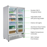Thermaster Double Door Supermarket Fridge - LG-1000GBM