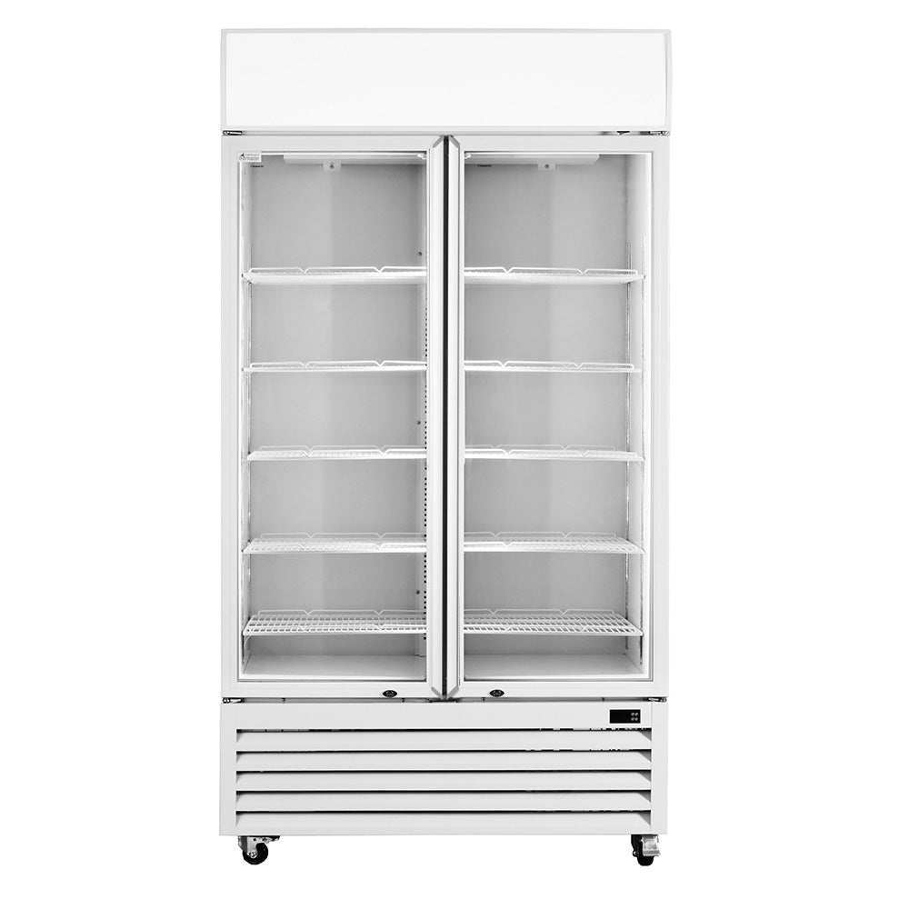 Thermaster Colourbond Upright Beverage Fridge 2 Doors White - LG-1000P