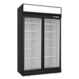 2NDs: Thermaster Black Upright Double Glass Door Freezer - LG-1006DF-SA9-Jan