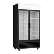 Thermaster Large Two Glass Door Colourbond Upright Drink Fridge LG-1200BP