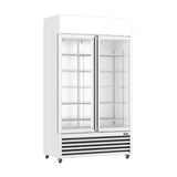 Thermaster Large Two Glass Door Colourbond Upright Drink Fridge - LG-1200P