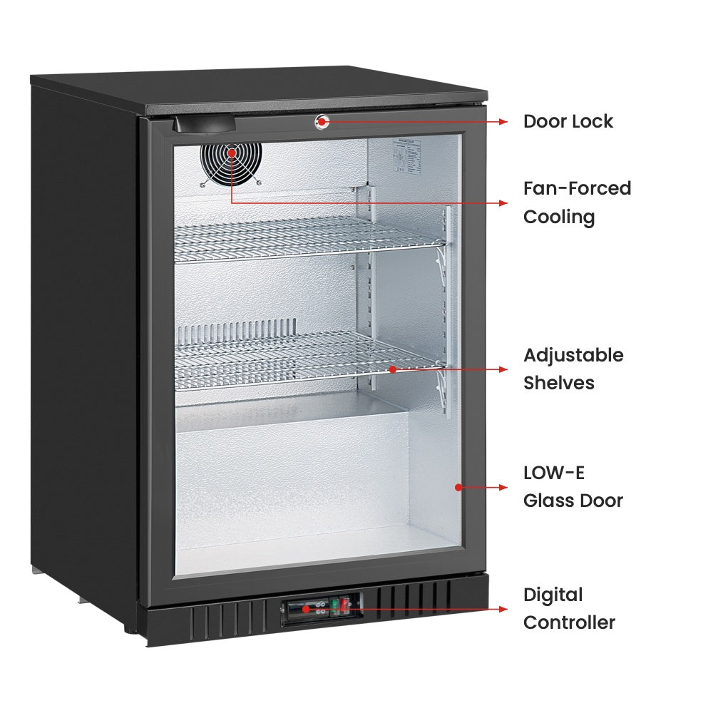 Thermaster Under Bench single door Bar Fridge/Cooler - LG-138HC