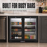 Thermaster Under Bench Two Door Bar Fridge/Cooler - LG-208HC