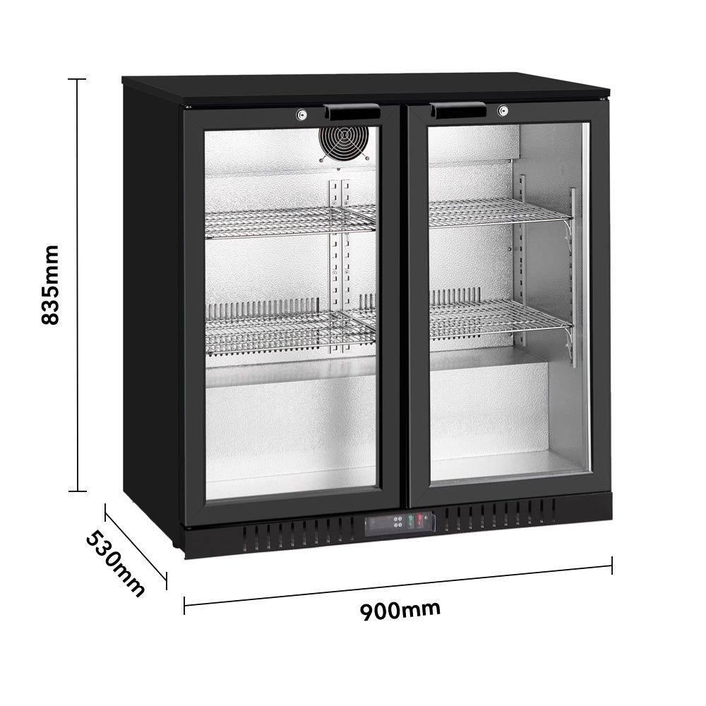 Thermaster Under Bench Two Door Bar Fridge/Cooler - LG-208HC