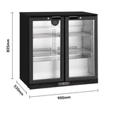 Thermaster Under Bench Two Door Bar Fridge/Cooler - LG-208HC