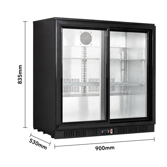 Thermaster Under Bench Two Sliding Door Bar Fridge/Cooler - LG-208SC