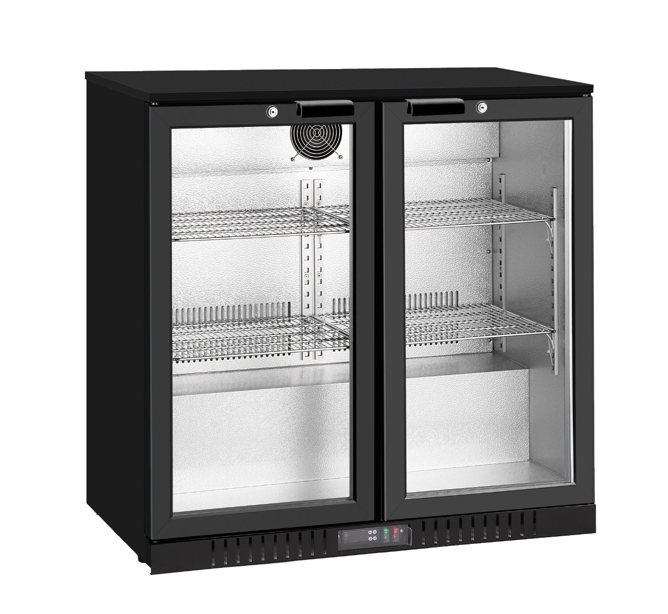 Thermaster Under Bench double Heated Glass Doors Bar Cooler with heater switch - LG-208TD