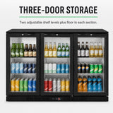 Thermaster Under Bench Three Door Bar Fridge/Cooler - LG-330HC