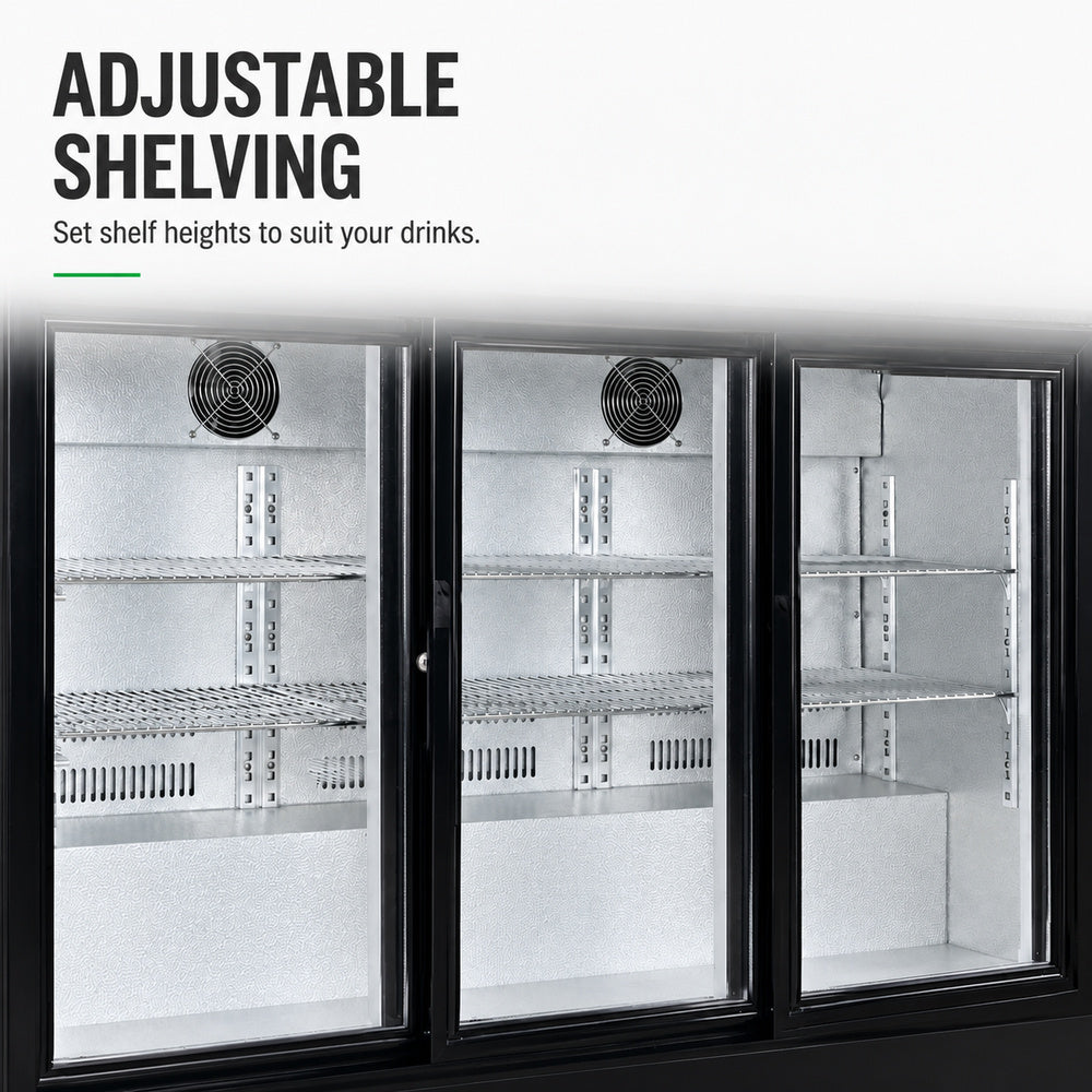 Thermaster Under Bench Three Sliding Door Bar Fridge/Cooler - LG-330SC
