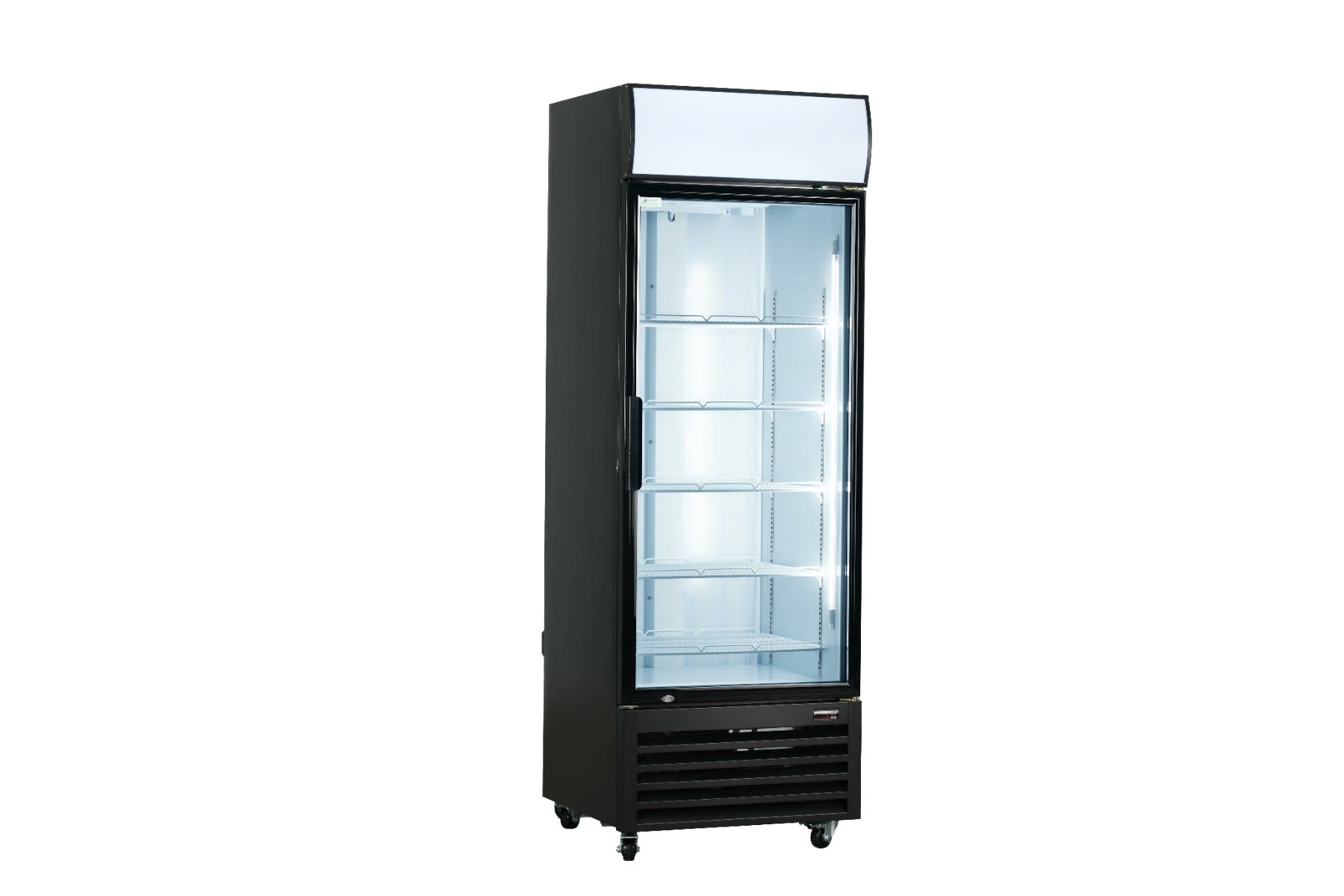 Thermaster Single Glass Door Black Colourbond Upright Drink Fridge - LG-540BP