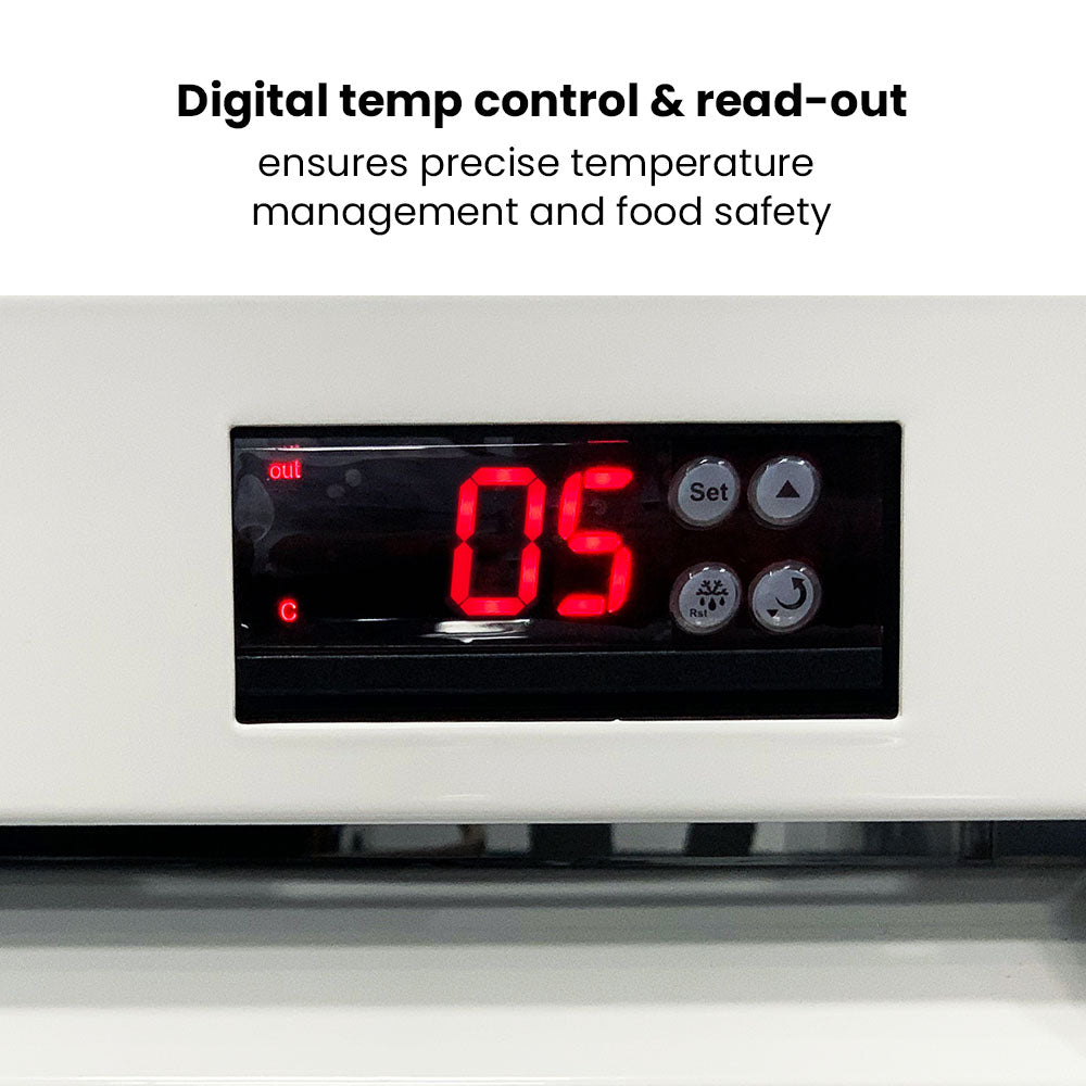 Thermaster Single Glass Door Colourbond Upright Drink Fridge White - LG-540P