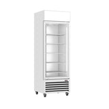 Ex-Showroom: Thermaster Single Glass Door Colourbond Upright Drink Fridge White - LG-540P-SA1-2