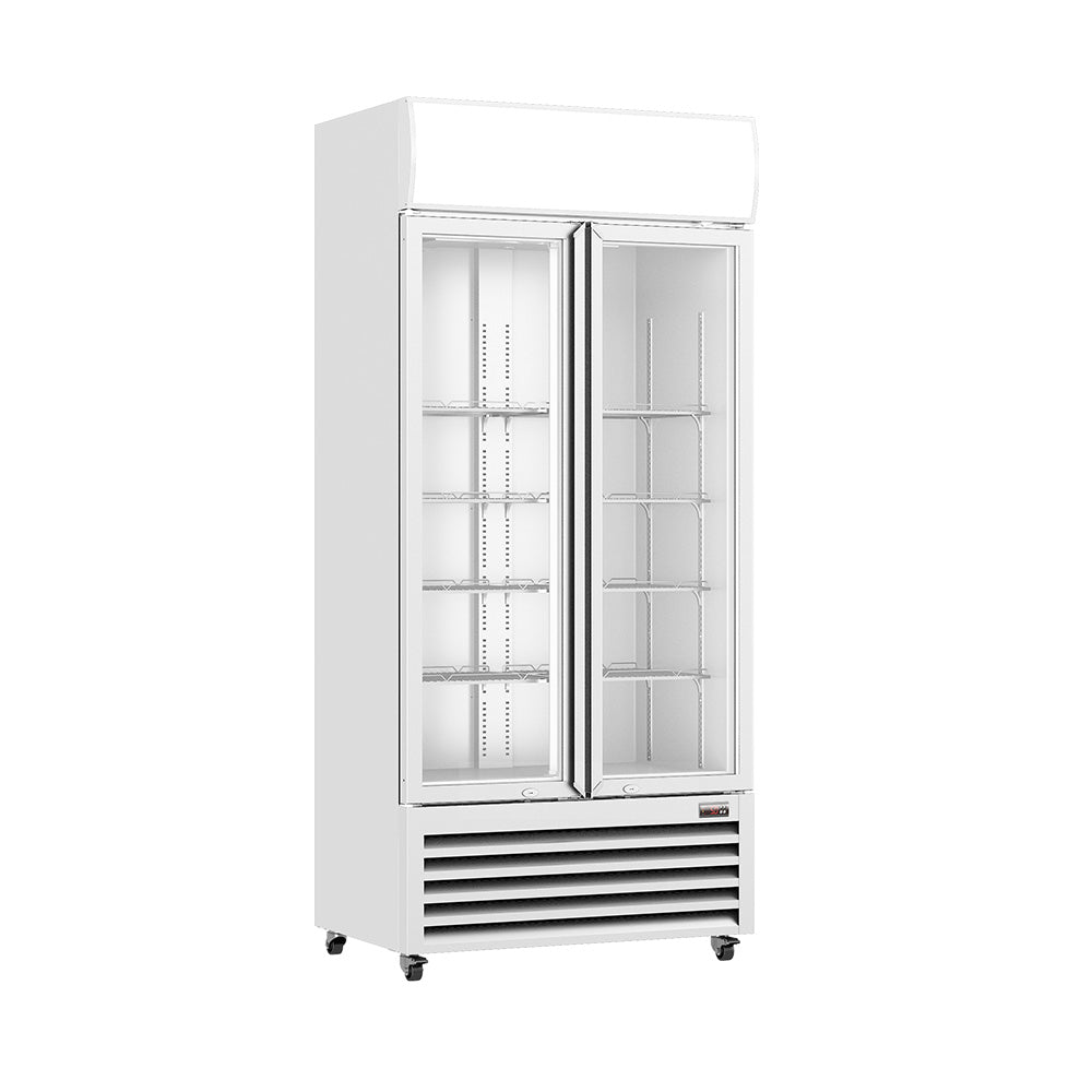 Thermaster Double Glass Door Colourbond Upright Drink Fridge - LG-580P