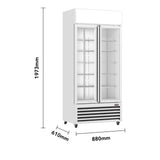 Thermaster Double Glass Door Colourbond Upright Drink Fridge - LG-580P