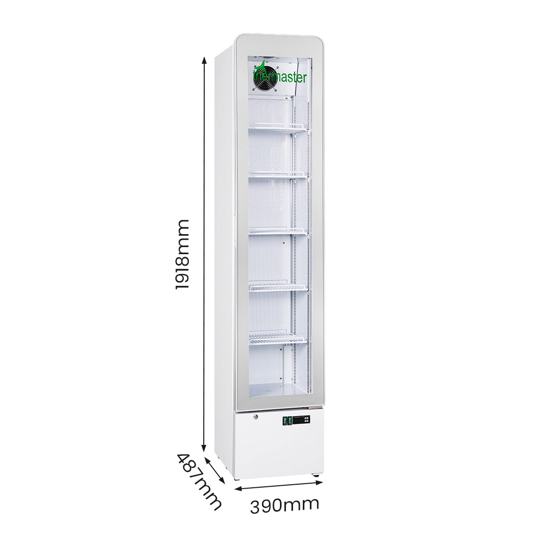 Thermaster SlimFit Upright Glass Door Beverage Fridge - LG166FA