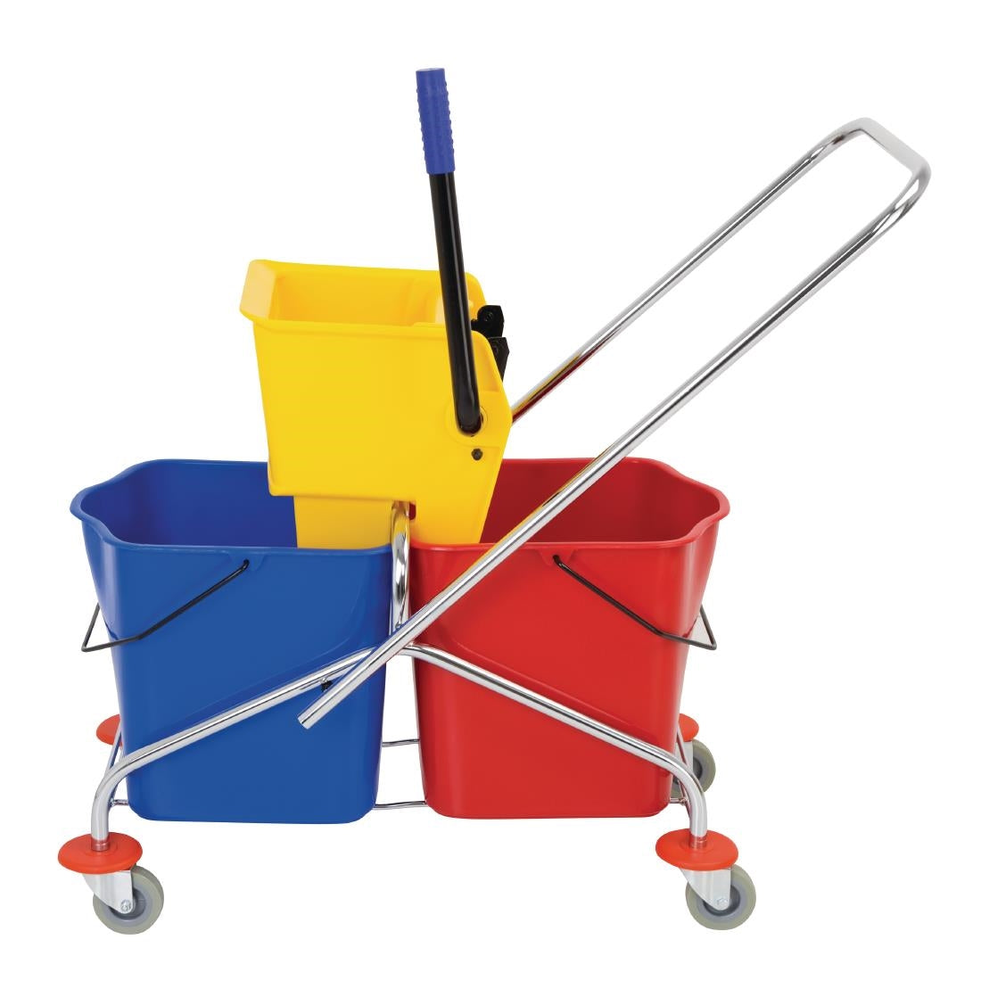 Jantex Dual Bucket Mop Wringer with Frame - (2x23Ltr Buckets)