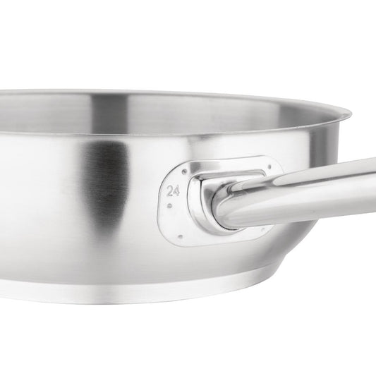 Vogue Flared Saute Pan St/St - 240mm 3Ltr 103fl oz