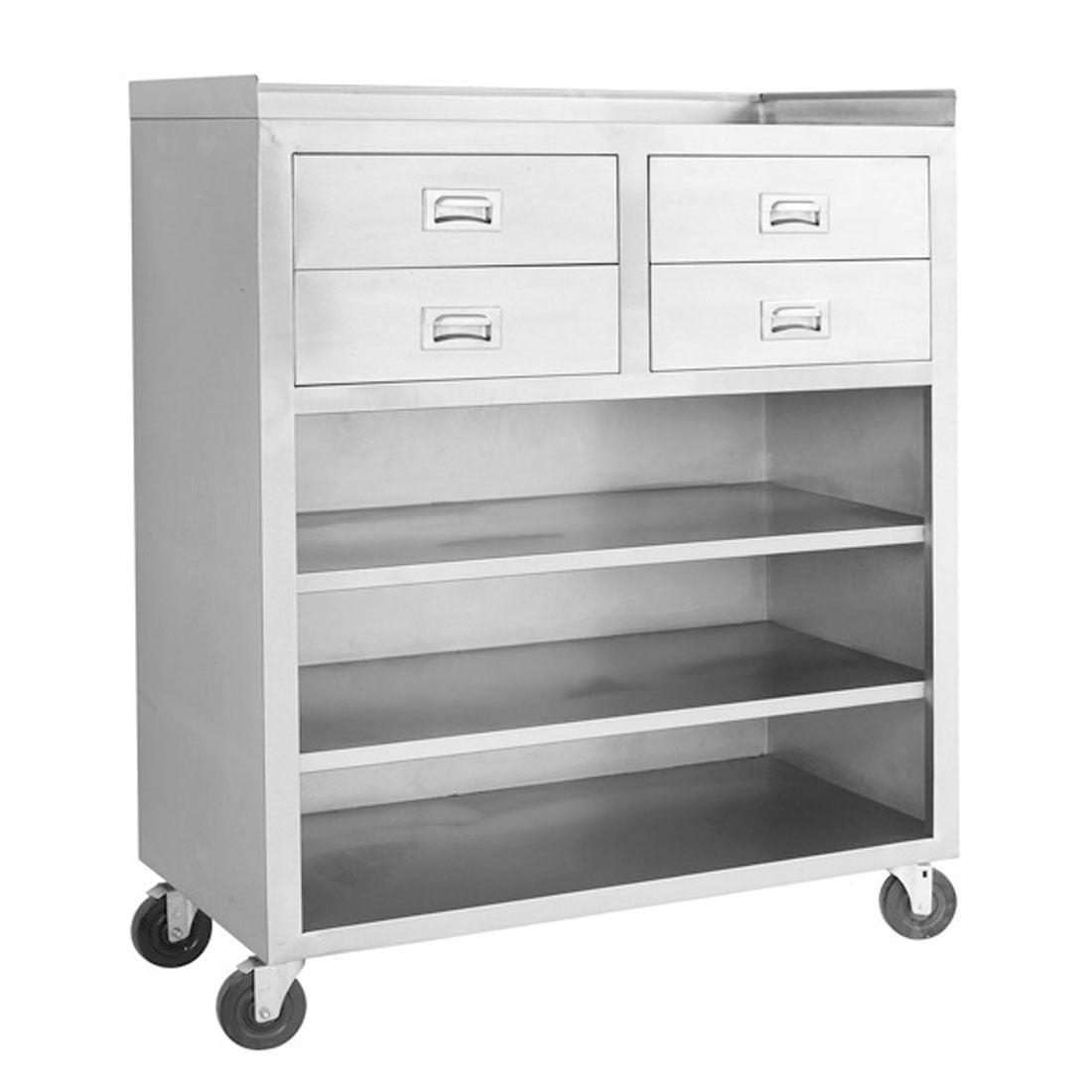 MS116 Mobile cabinet with 4 Drawers and 3 Shelves