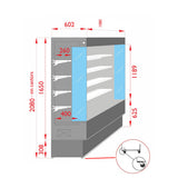 Tecnodom Open Chiller with 4 Shelves - TDVC80-CA-100