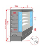 Tecnodom Open Chiller with 4 Shelves TDVC80-CA-187