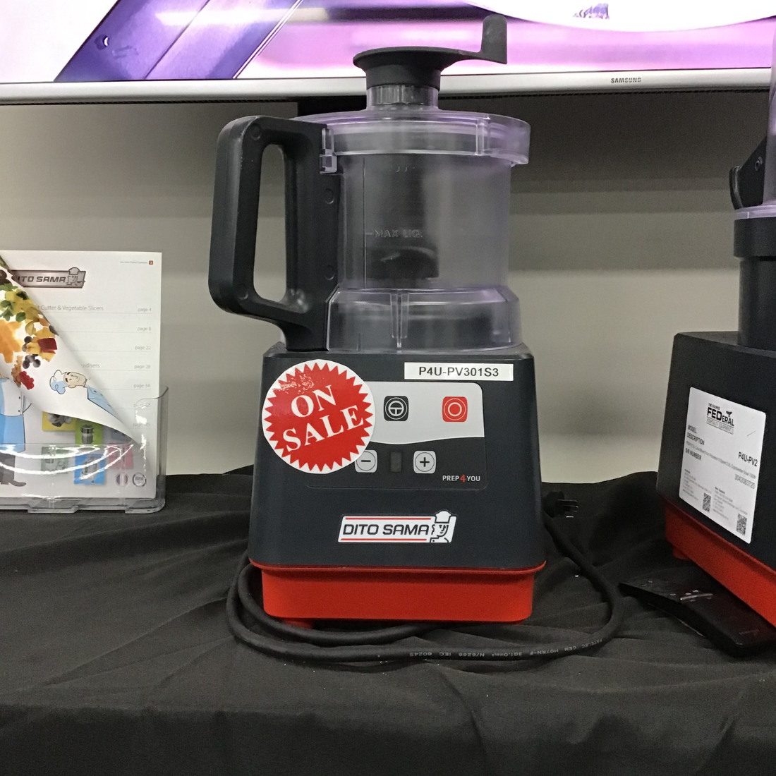 Ex-Showroom: Dito Sama PREP4YOU Combination Cutter/Slicer 9 Speeds 3.6L Stainless Steel Bowl - P4U-PV301S3-VIC1058