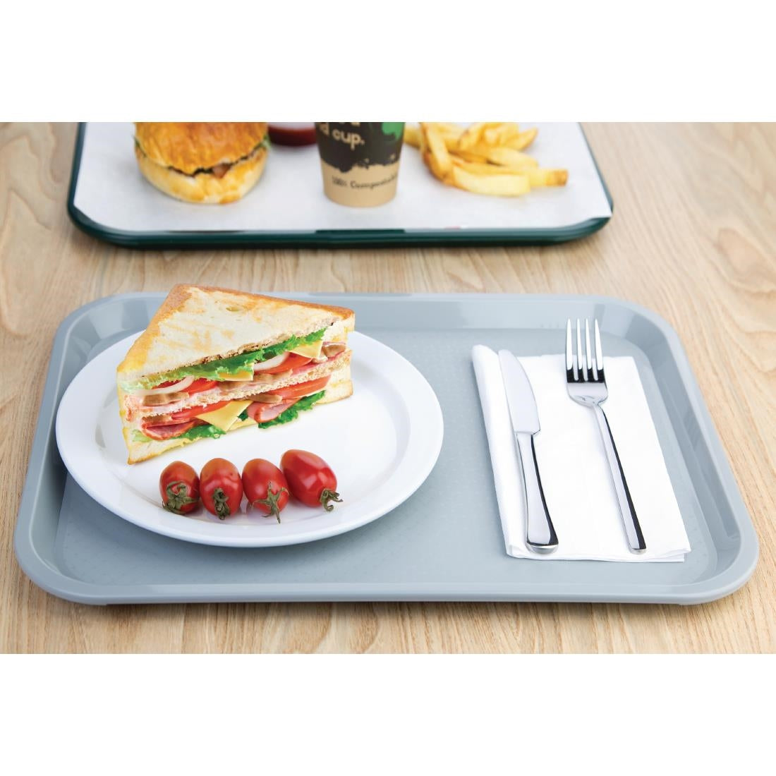 EDLP - Olympia Kristallon Foodservice Tray Grey - 305x415mm