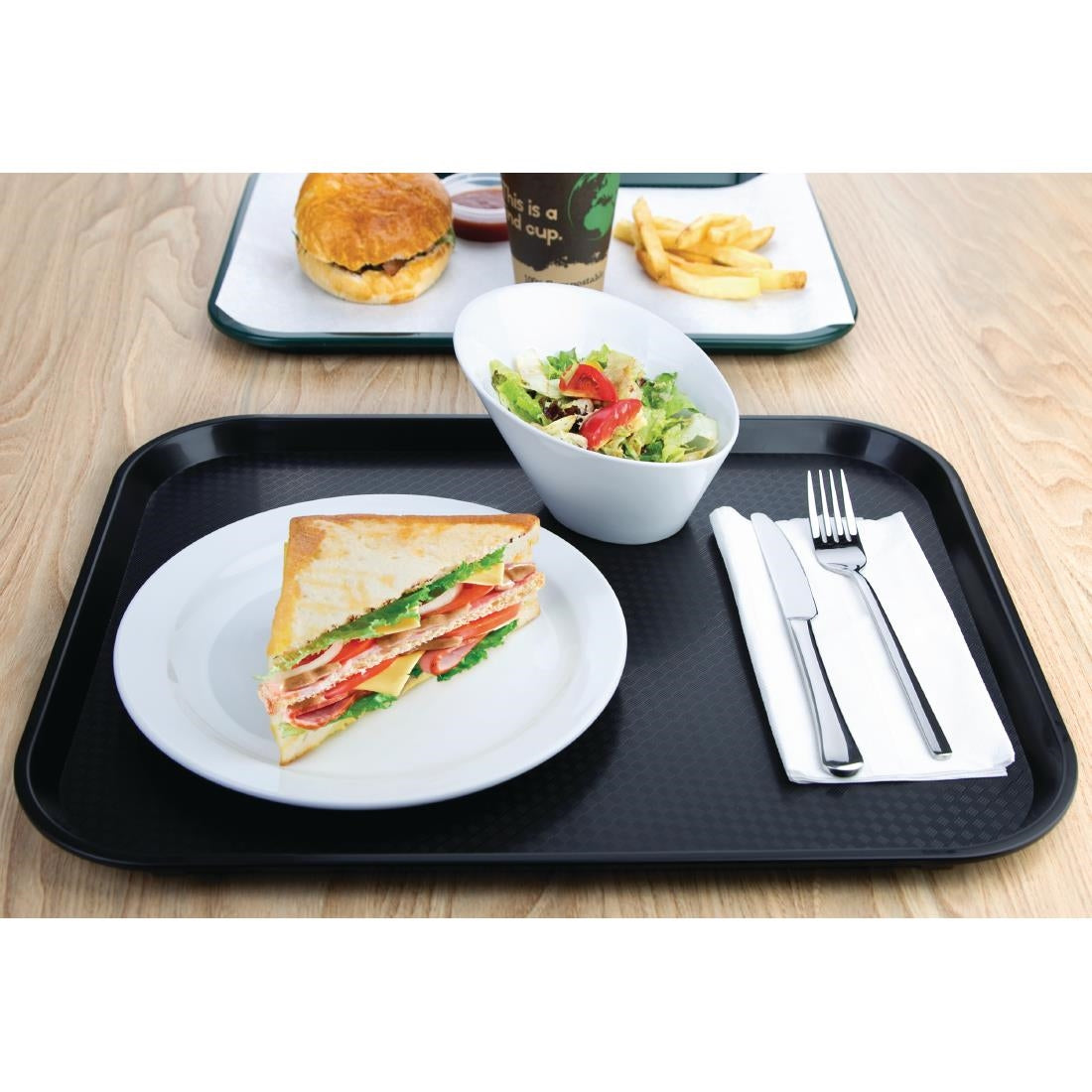 EDLP - Olympia Kristallon Foodservice Tray Black - 350x450mm