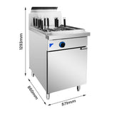 PC150-9 - V Pan Natural Gas 9 Baskets Pasta and Noodle Cooker