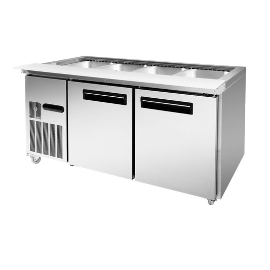 Thermaster Two Door Cold Bench Salad Station 4x1/1 GN Pans - PG150FA-XB