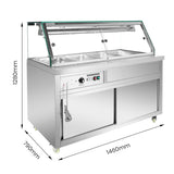 Thermaster Wet and Dry Bain Marie Display 4x1/1 GN Pans - PG150FE-XG