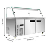 Thermaster Cold Salad & Noodle Bar 5x1/1 GN Pans - PG180FA-XG