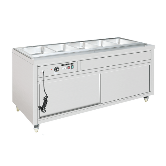 Thermaster Premium Wet and Dry Bain Marie Food Display 5x1/1 GN Pans PG180FE-XB