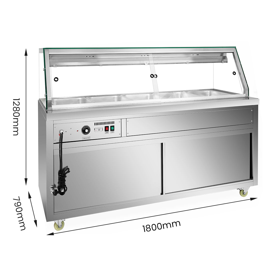 Thermaster Wet and Dry Bain Marie Display 5x1/1 GN Pans - PG180FE-XG