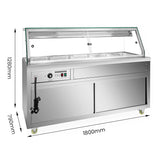 Thermaster Wet and Dry Bain Marie Display 5x1/1 GN Pans - PG180FE-XG