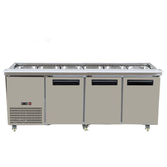 PG210FA-B Bench Station Three Door - 6× 1/1 GN Pans