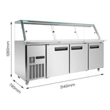 Thermaster Cold Salad & Noodle Bar 6x1/1 GN Pans - PG210FA-XG