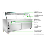 Thermaster Wet and Dry Bain Marie Display 6x1/1 GN Pans PG210FE-XG