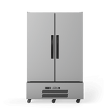 HQS2SSHC Quartz Star - Two Door Stainless Steel Upright Storage Refrigerator