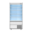 M100MTWCN Gem Multideck - white open deck fridge with night blind