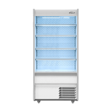 M100MTWCN Gem Multideck - white open deck fridge with night blind