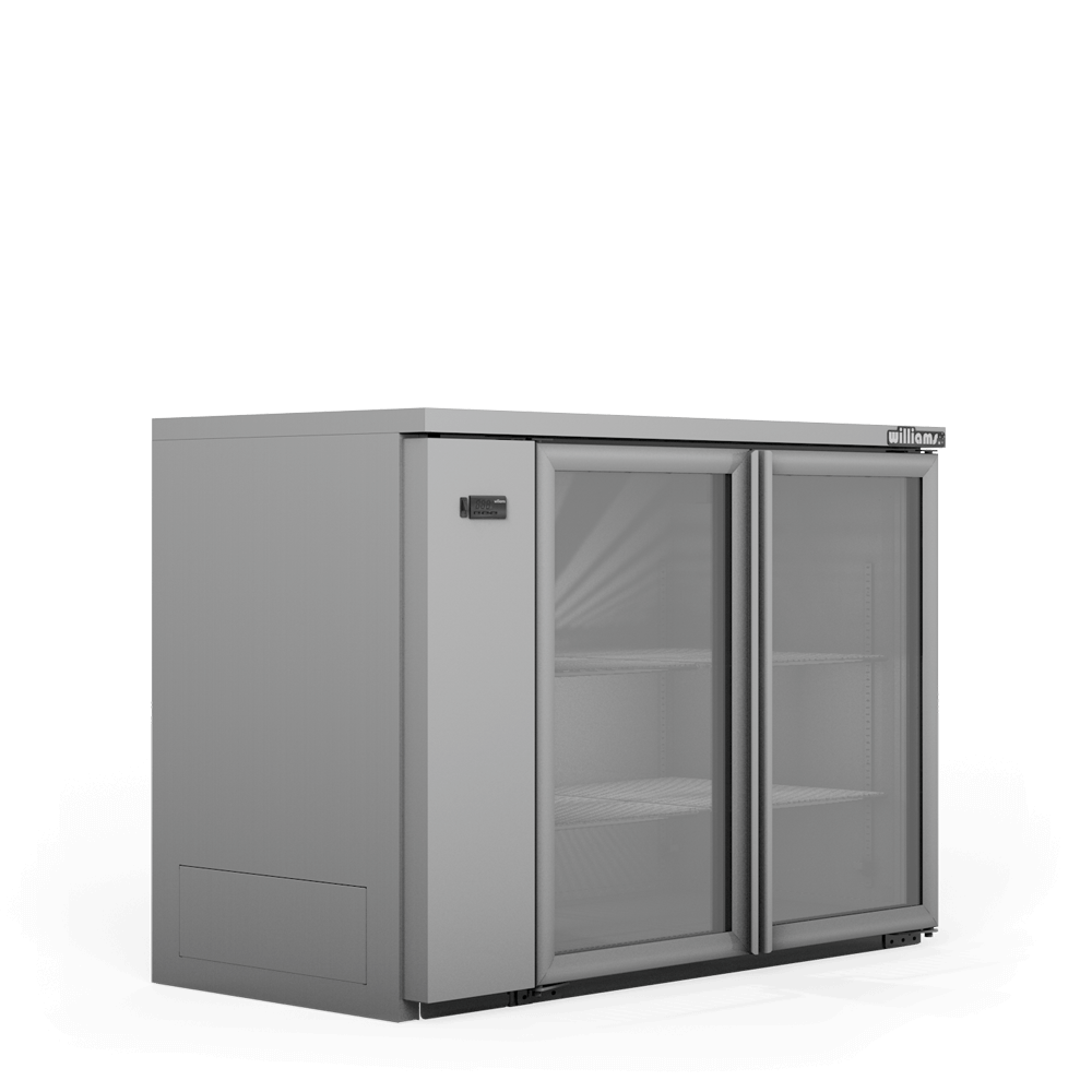 HC2RGS Cameo - Two Door Stainless Steel Remote Back Bar Counter Display Refrigerator